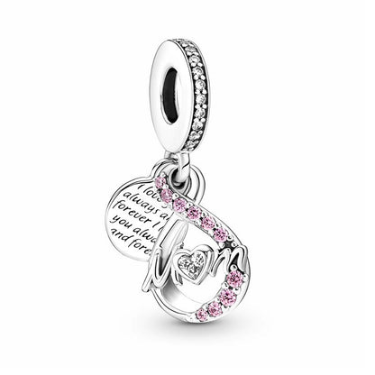 S925 sterling silver eternal confession double surround heart small motorcycle DIY accessories