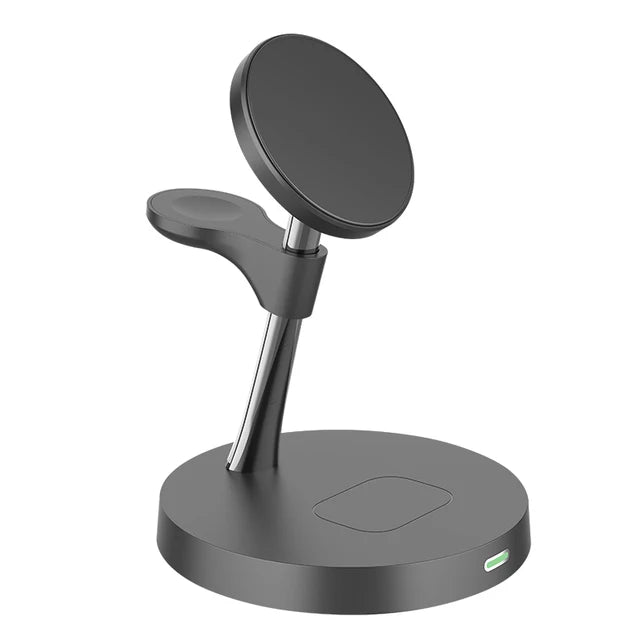 Zinc alloy magnetic bracket magnetic three in one wireless charger suitable for Apple magnetic fast charging