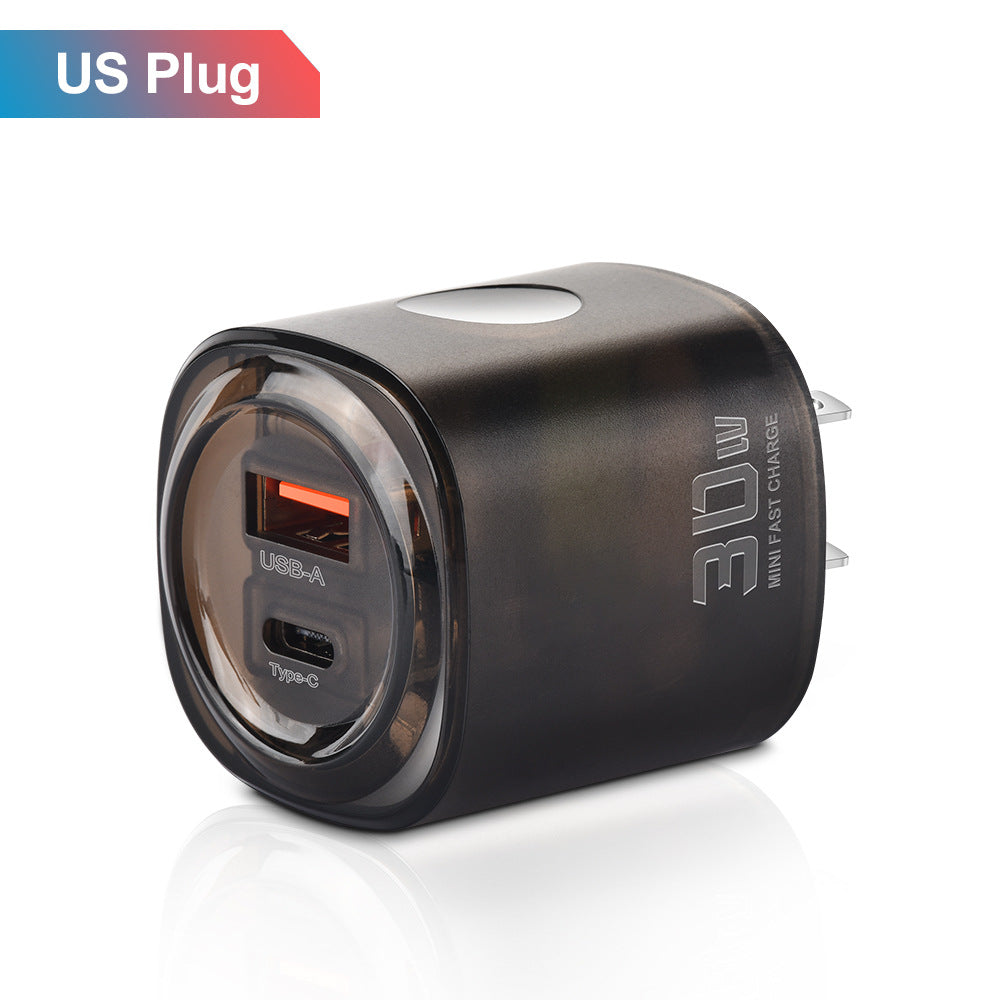 30W USB+Type-C dual interface fast charging mobile phone charger travel charger head