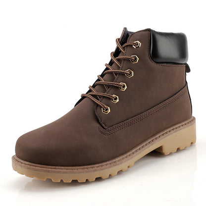 Fashionable high top Martin boots for men casual Baotou workwear shoes autumn and winter men's boots
