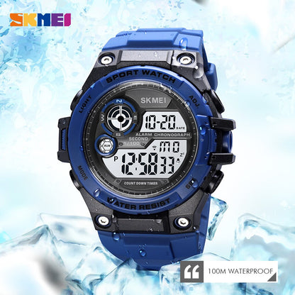 SKMEI 1759 New Sport Watches 100M Waterproof Digital Watch Fashion Countdown Chrono Clock Men Casual LED