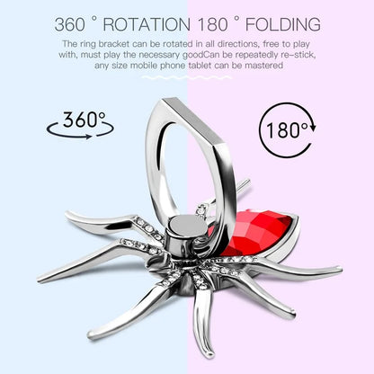 Universal Luxury Biling Diamond Metal Spider Mobile Phone Finger Ring Holder 360 Rotate Stand for iPhone Sumsang Huawei Xiaomi