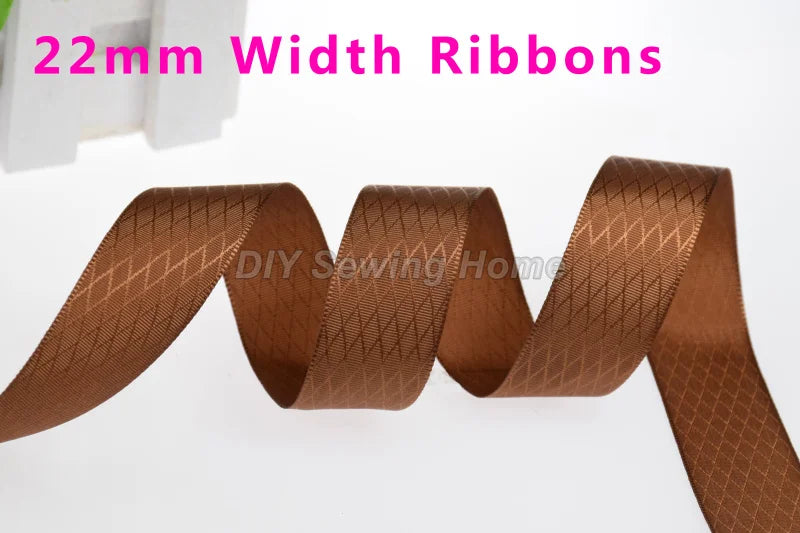 1" (25mm) width, diamond jacauard  ribbon Polyester Grosgrain ribbon, DIY hairbow accessories, gift package #2931
