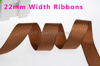 1" (25mm) width, diamond jacauard  ribbon Polyester Grosgrain ribbon, DIY hairbow accessories, gift package #2931