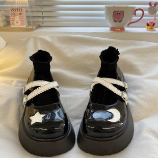 French Style Platform Leather Shoes Women