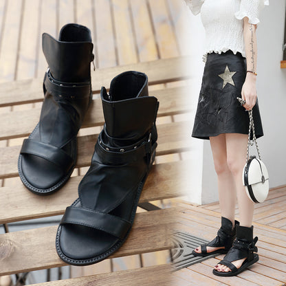 Women's Comfortable European And American Stylish Low Heel Sandals