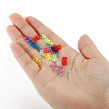 Rubber Band S Clip DIY Ornament Making Braided Bracelet Hook Connector Accessories