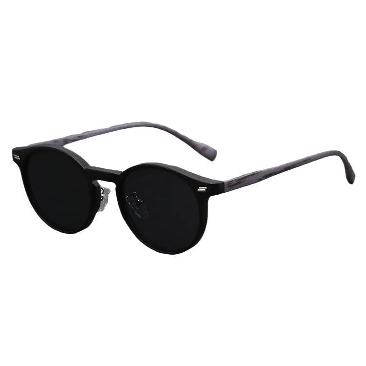 Retro Frosted Round Rim Sunglasses UV-proof Strong Light
