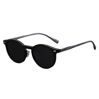 Retro Frosted Round Rim Sunglasses UV-proof Strong Light