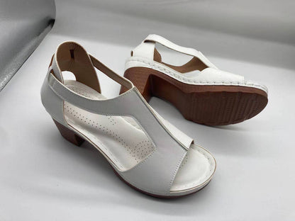 Peep Toe Plus Size Wedge Open Toe Buckle Roman Style High Heel Sandals