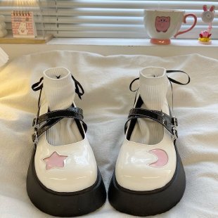 French Style Platform Leather Shoes Women