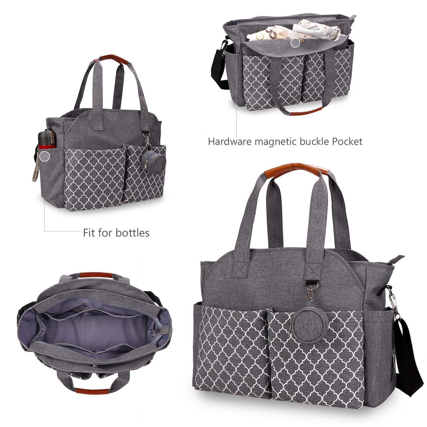 Outdoor Simplicity Printed Portable Single-shoulder Mommy Bag