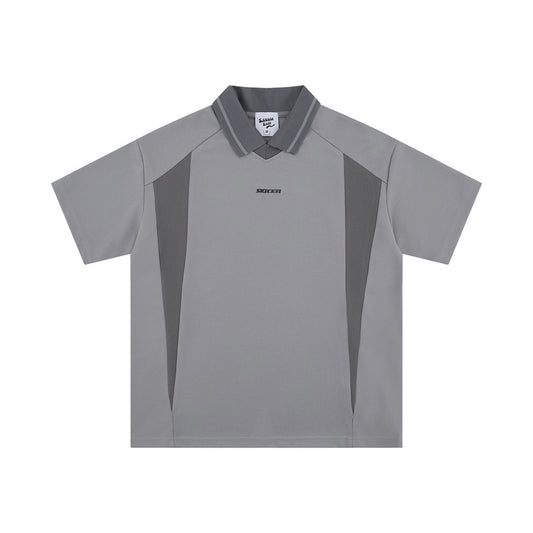 Men's Loose Casual Half Sleeves Lapel Pullover Top