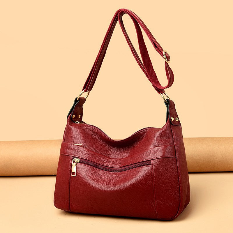 Genuine Leather Shoulder Messenger Women's High-grade Bag