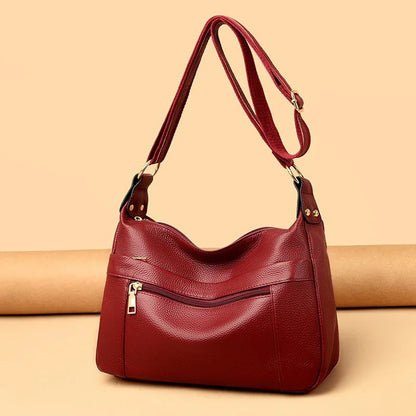 Genuine Leather Shoulder Messenger Women's High-grade Bag