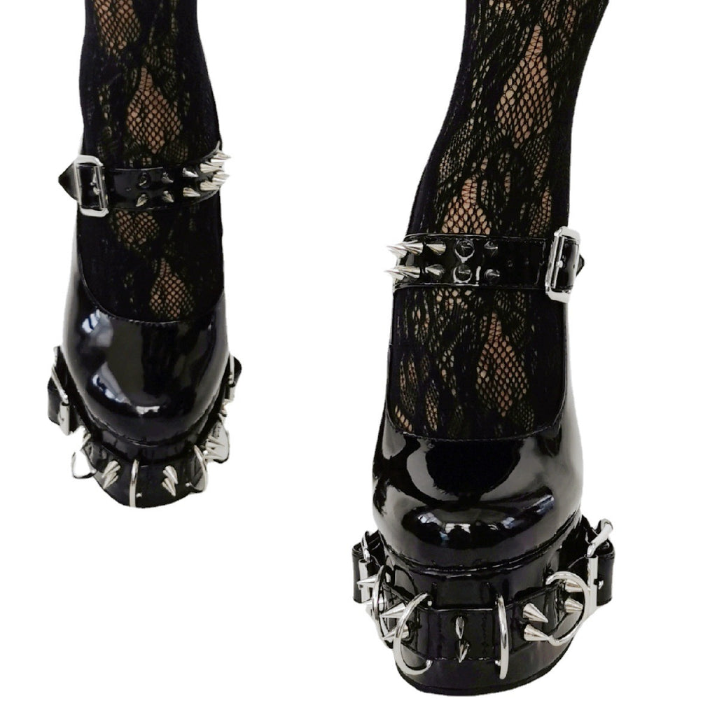 European And American Goths Rivet Y2g Hot Girl Water Platform Thick High Heel Large Size Women's Shoes