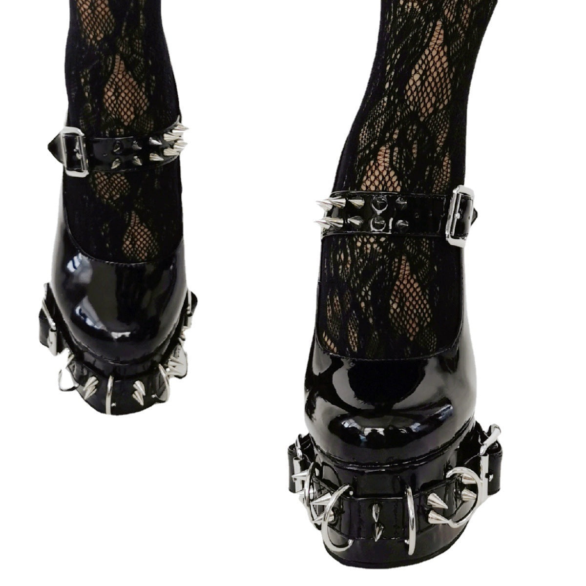 European And American Goths Rivet Y2g Hot Girl Water Platform Thick High Heel Large Size Women's Shoes