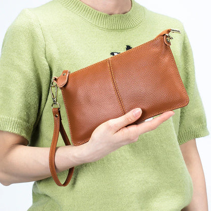 Leather One-shoulder Women's Leather All-match Clutch