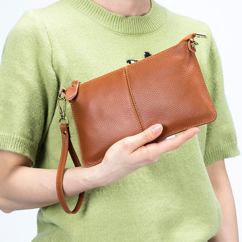 Leather One-shoulder Women's Leather All-match Clutch