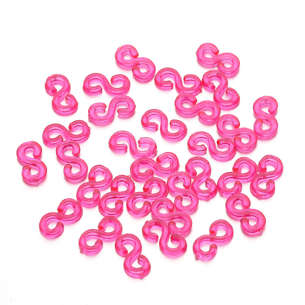 Rubber Band S Clip DIY Ornament Making Braided Bracelet Hook Connector Accessories