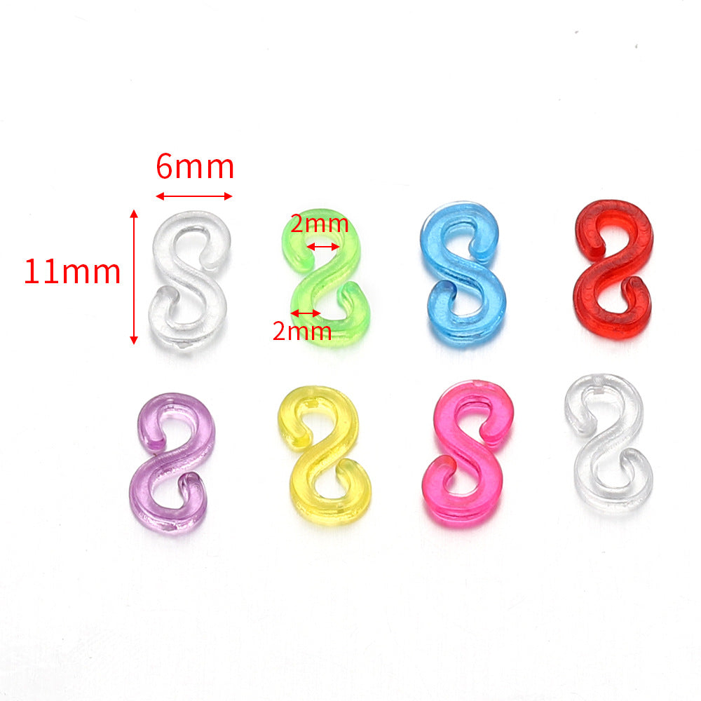 Rubber Band S Clip DIY Ornament Making Braided Bracelet Hook Connector Accessories
