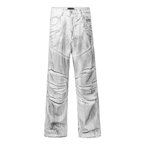 Heavy Industry Tie-dye Denim Trousers Men's Trend