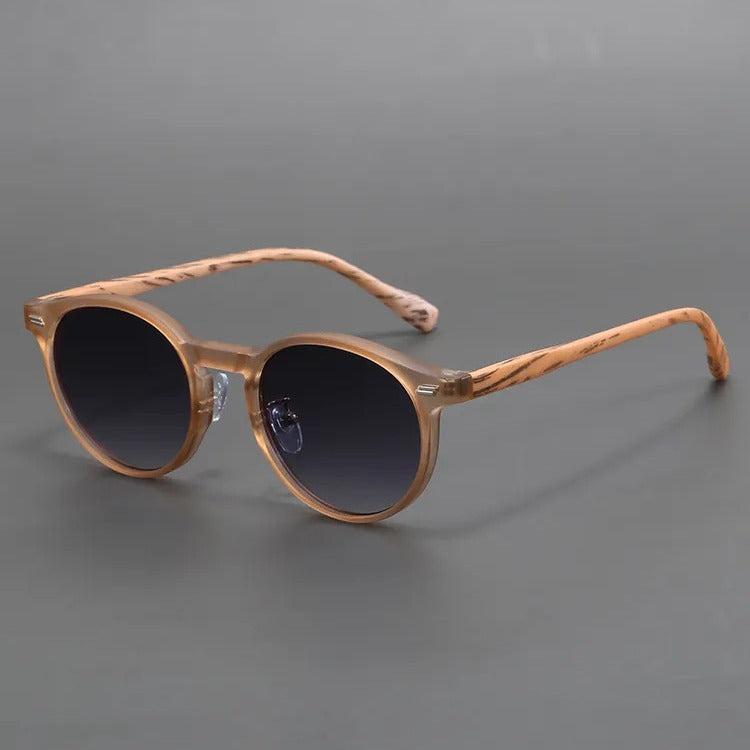 Retro Frosted Round Rim Sunglasses UV-proof Strong Light
