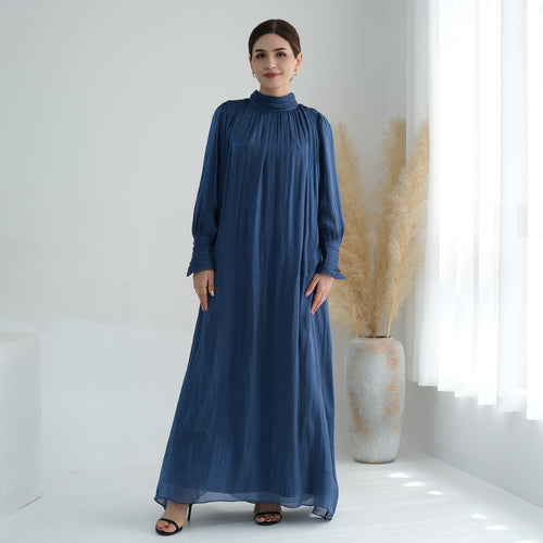 Turkey Dubai Exquisite Pure Color Tied Dress