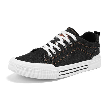 Men's Korean-style Fashion Plus Size Low-top Casual Denim All-matching Sneakers