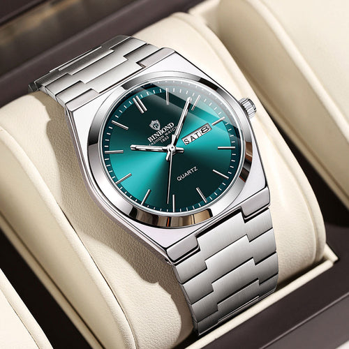 Fashion Stainless Steel Buckle Men's Business Casual Quartz Watch