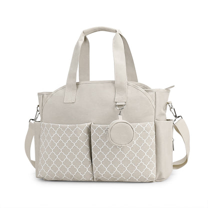 Outdoor Simplicity Printed Portable Single-shoulder Mommy Bag