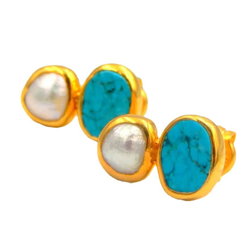 Fashionable Retro Classic Light Luxury Turquoise Earrings