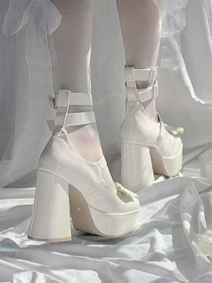 Stylish Pumps Round Toe Bowknot Fairy
