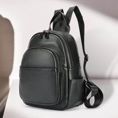 Women's Affordable Luxury Fashion Leather Portable Backpack