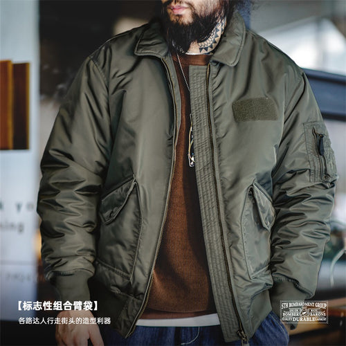 American Retro Jacket Pilot Thickened Cotton Padded Coat