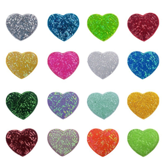 Sequin Love Embroidery Cloth Sticker Adhesive Accessories Decorations