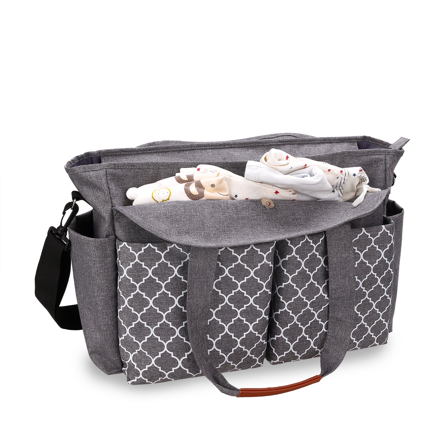 Outdoor Simplicity Printed Portable Single-shoulder Mommy Bag