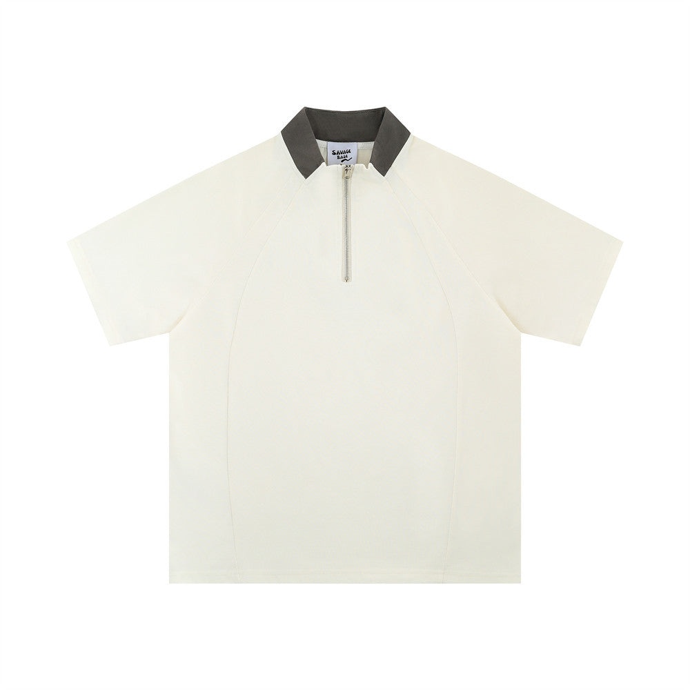 Men's Summer Color Contrast Patchwork Casual Top