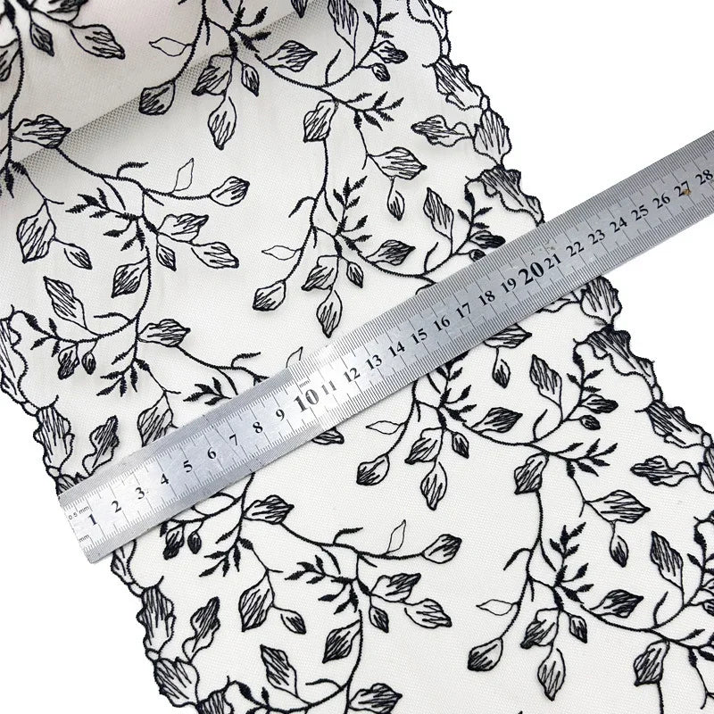 1 Yards Tulle Embroidered Lace Trim DIY Bra Dress Sewing Fabrics Quality Tulle Mesh Trim Fabric For Craft Lingerie Accessories