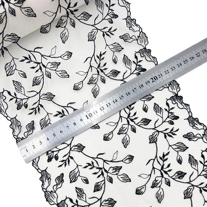 1 Yards Tulle Embroidered Lace Trim DIY Bra Dress Sewing Fabrics Quality Tulle Mesh Trim Fabric For Craft Lingerie Accessories