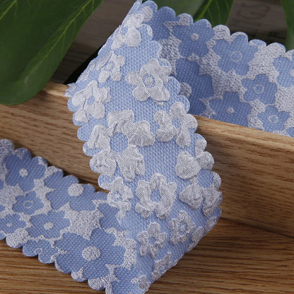10 Yards Flowers Wavy Edge Lace Ribbon DIY Handmade Material Headdress For Hair Bows 25MM38MM Craft Accessories