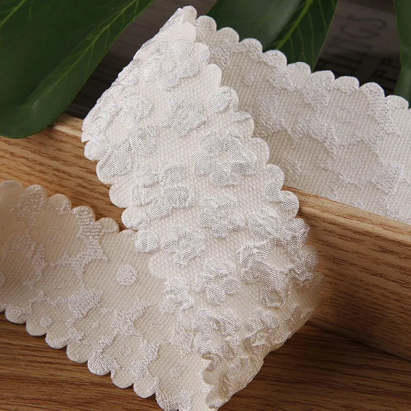 10 Yards Flowers Wavy Edge Lace Ribbon DIY Handmade Material Headdress For Hair Bows 25MM38MM Craft Accessories
