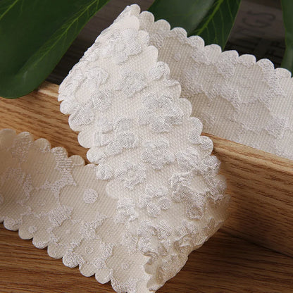 10 Yards Flowers Wavy Edge Lace Ribbon DIY Handmade Material Headdress For Hair Bows 25MM38MM Craft Accessories