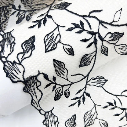 1 Yards Tulle Embroidered Lace Trim DIY Bra Dress Sewing Fabrics Quality Tulle Mesh Trim Fabric For Craft Lingerie Accessories
