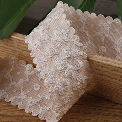 10 Yards Flowers Wavy Edge Lace Ribbon DIY Handmade Material Headdress For Hair Bows 25MM38MM Craft Accessories