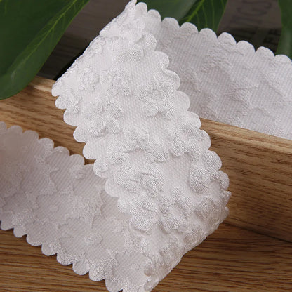 10 Yards Flowers Wavy Edge Lace Ribbon DIY Handmade Material Headdress For Hair Bows 25MM38MM Craft Accessories