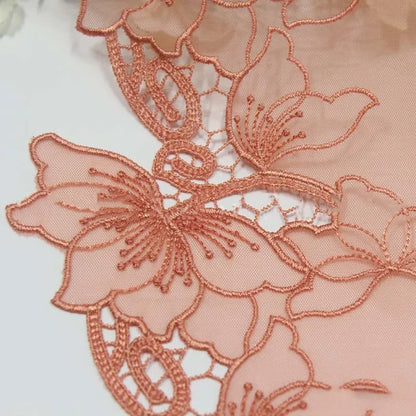 1 Yards Black Flower Brown Embroidery Lace Bra Grey DIY Craft Sewing Supplies Skirt Hem Decoration Accessories