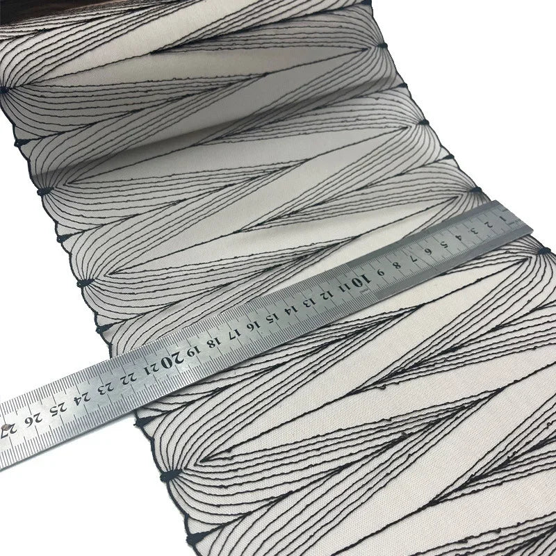 1 Yards Tulle Embroidered Lace Trim DIY Bra Dress Sewing Fabrics Quality Tulle Mesh Trim Fabric For Craft Lingerie Accessories