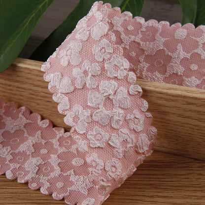 10 Yards Flowers Wavy Edge Lace Ribbon DIY Handmade Material Headdress For Hair Bows 25MM38MM Craft Accessories