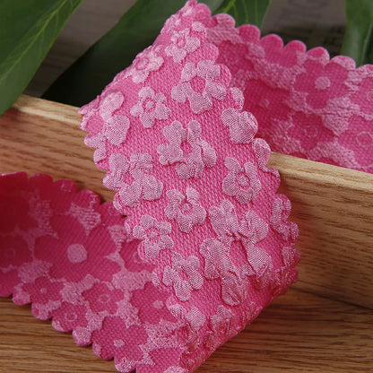 10 Yards Flowers Wavy Edge Lace Ribbon DIY Handmade Material Headdress For Hair Bows 25MM38MM Craft Accessories